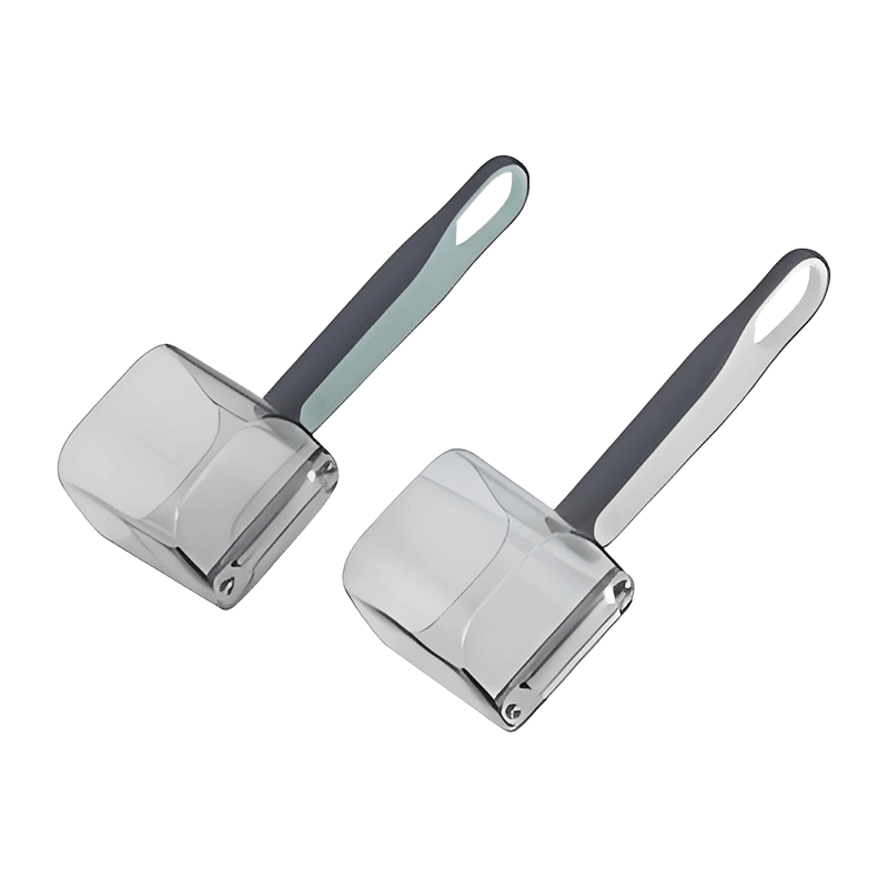 Pelador de almacenamiento de cuchillas de acero inoxidable con mango de plástico