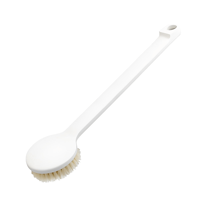 Cepillo de baño de cerdas suaves con mango de plástico