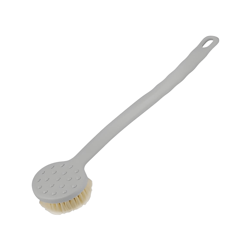Cepillo de baño de cerdas suaves con mango de plástico