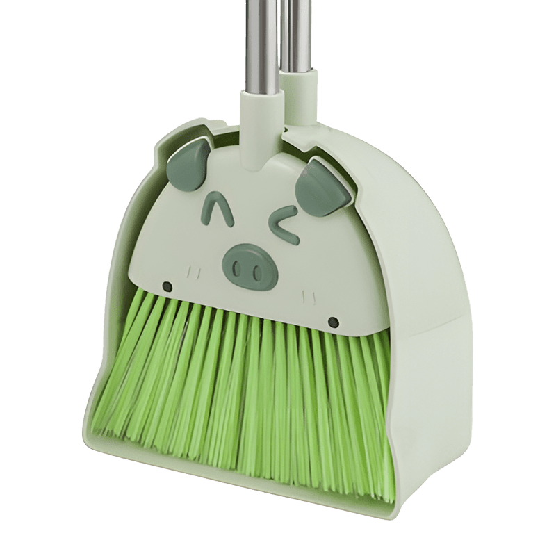Juego de escobas para recogedor de limpieza livianas para niños de dibujos animados
