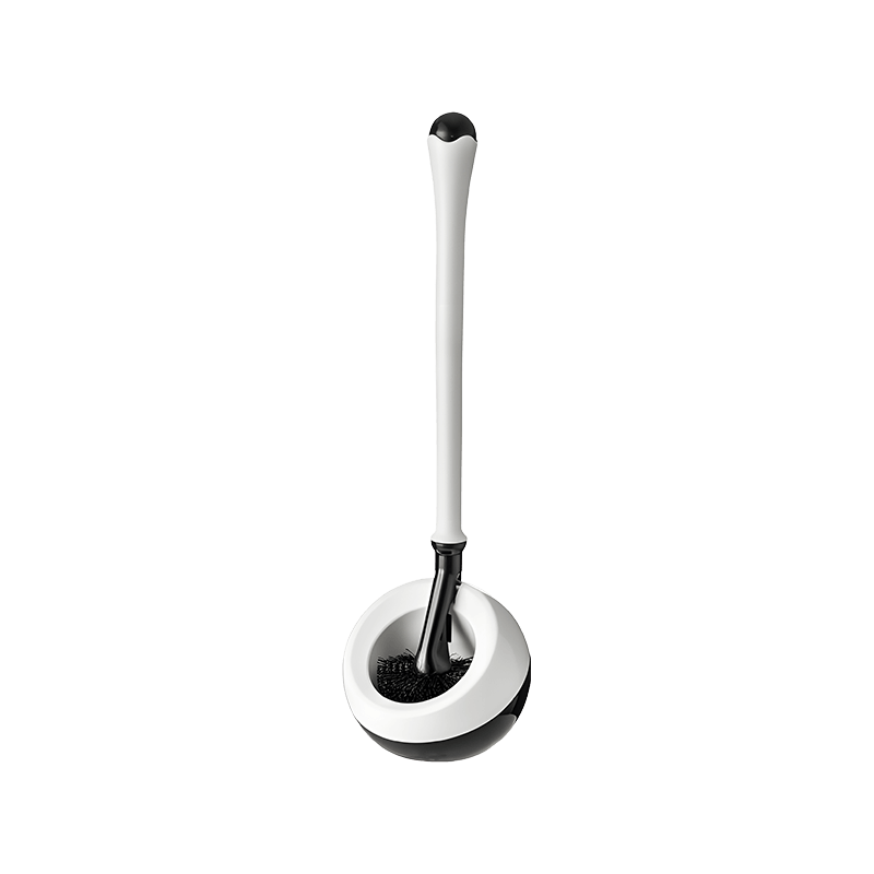 Juego de cepillos de inodoro con mango desmontable y soporte de almacenamiento