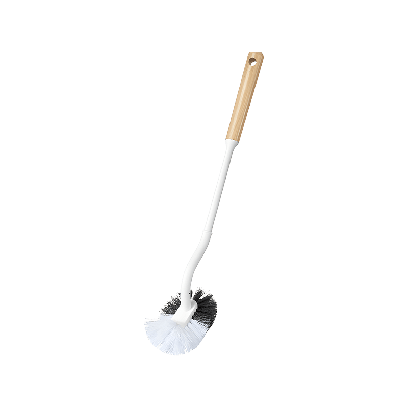 Cepillo de limpieza de inodoros domésticos con mango de madera