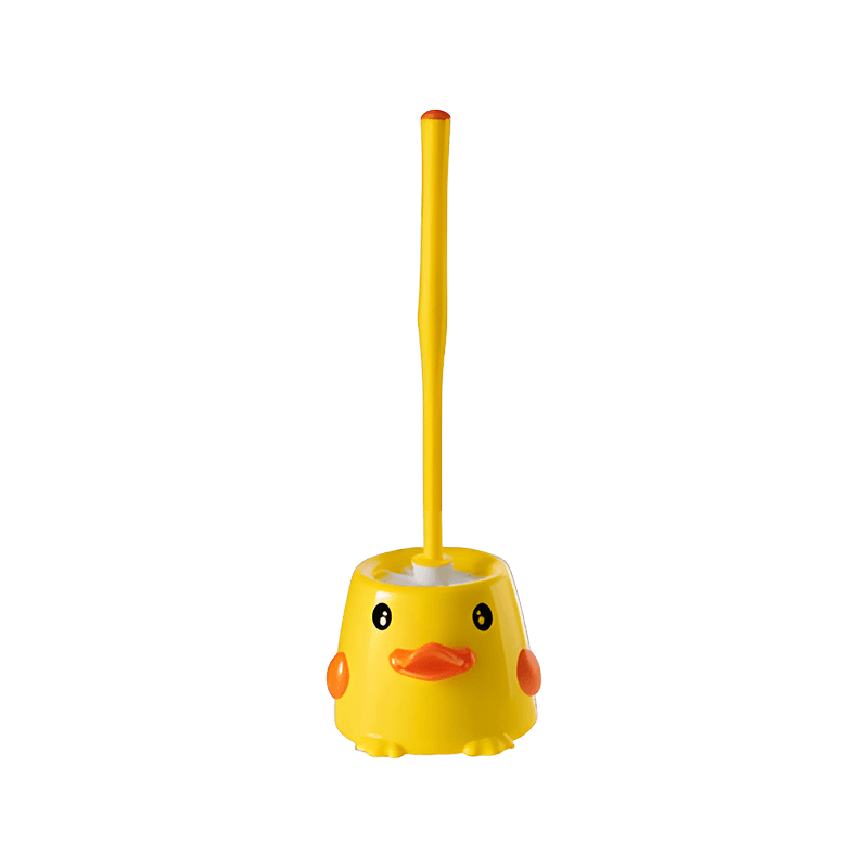 Juego de limpieza de cepillos de inodoro con mango desmontable de dibujos animados
