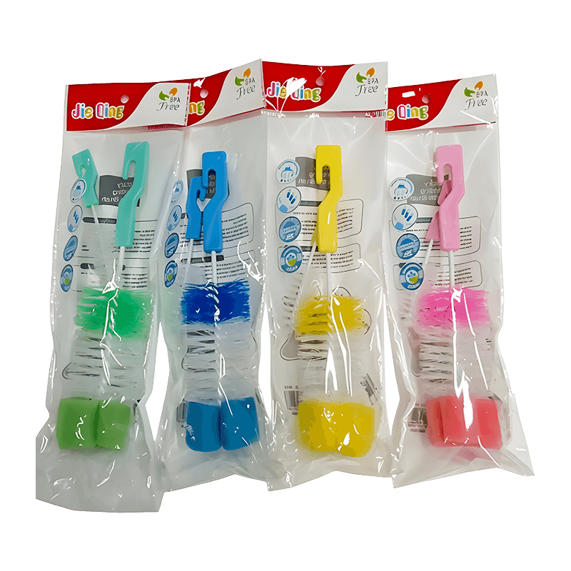 Herramienta de limpieza con cepillo de fibra de plástico para biberones